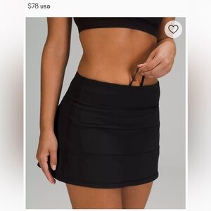 Lululemon Pace Rival Skirt in Black, Size 4, 12” length, like new